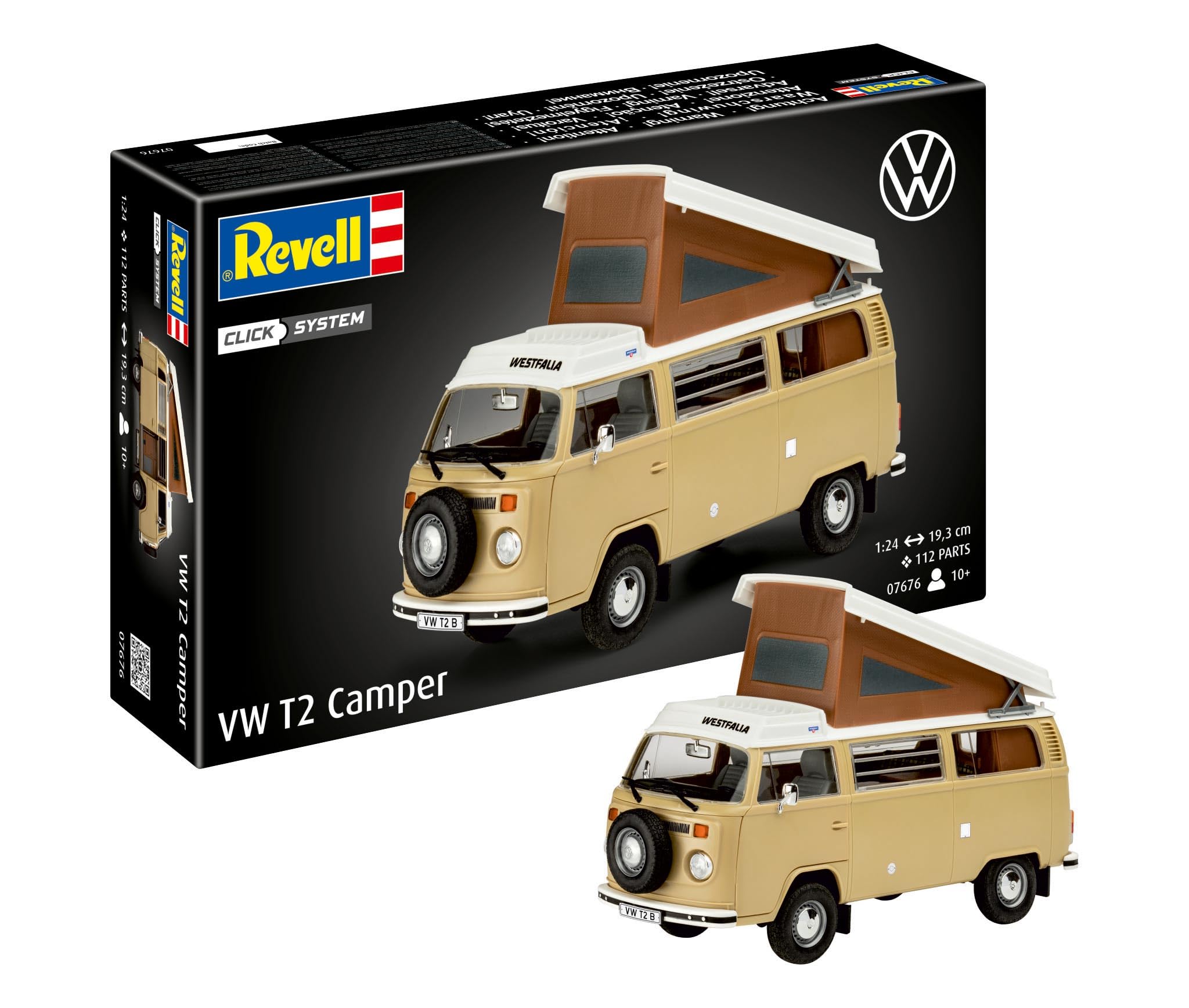 Amazon.com: Revell Easy-Click 07676 VW T2 Camper 1:24 Scale